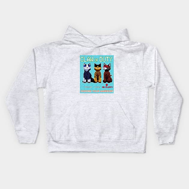 OG 8 BIT GAMING PARODY - Claw Of Duty Kids Hoodie by OG Ballers